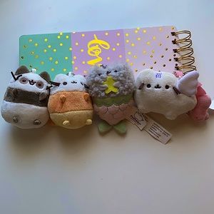 Lot of 4 Pusheen plush mini keychains